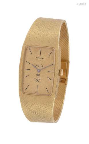 Longines, a gold coloured bracelet watch