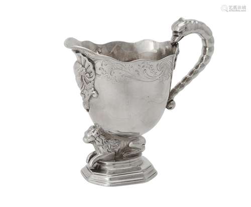 A George II unmarked silver cream jug attributed to David Wi...