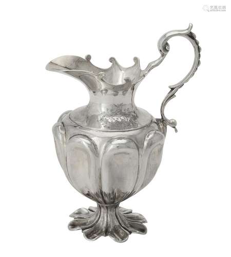 A George IV silver cream jug by John Wakelin