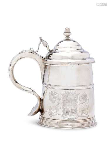 A Queen Anne Scottish silver straight-tapered tankard by Jam...