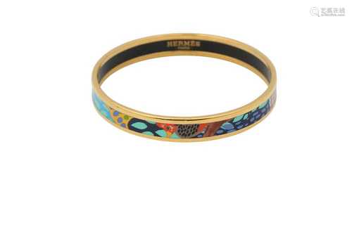 Hermes Multicolour Bird Enamel Bangle