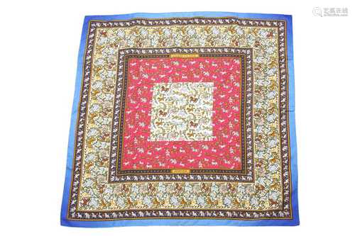 Hermes 'Chasse En Inde' Silk Scarf