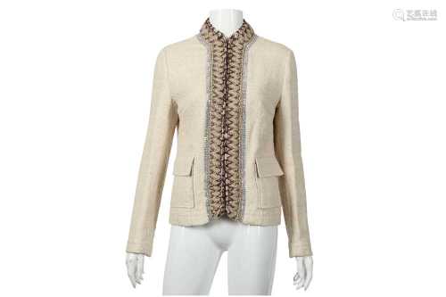 Dolce & Gabbana Beige Embellished Jacket - Size 44