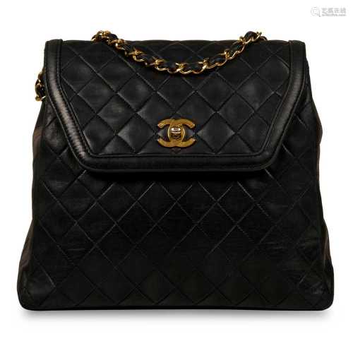 Chanel Black Tapeze Quilted Flap Bag