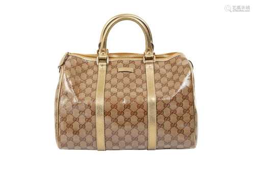 Gucci Brown Monogram Boston Bag