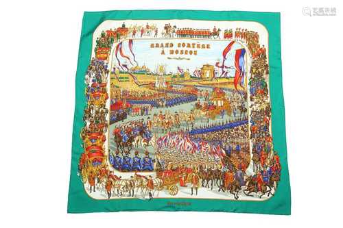 Hermes 'Grand Cortege A Moscou' Silk Scarf