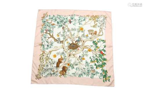 Hermes 'Au Coeur Des Bois' Silk Scarf