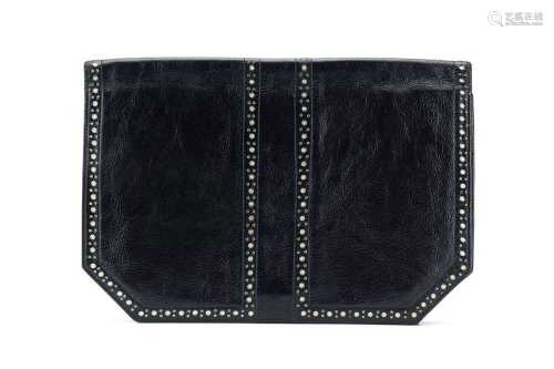 Yves Saint Laurent Navy Perforated Clutch