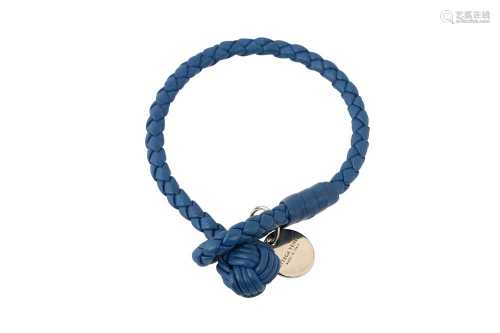 Bottega Veneta Blue Intrecciato Bracelet