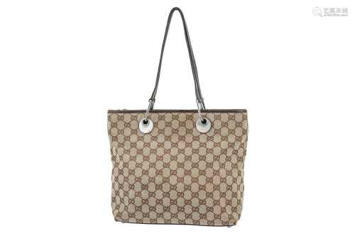 Gucci Beige Monogram Square Shoulder Bag