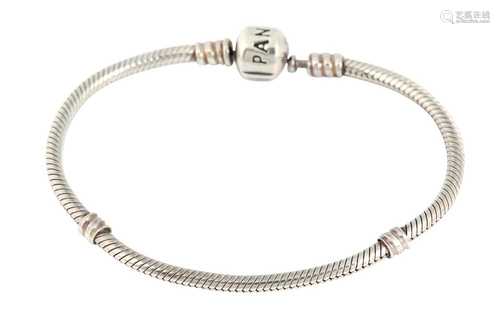 Pandora Silver Moments Snake Chain Bracelets