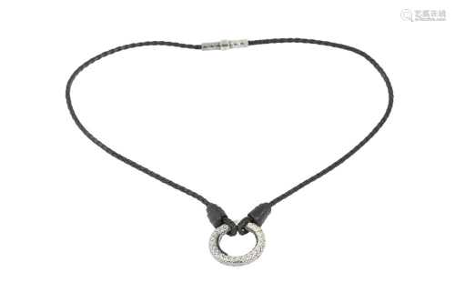 Bottega Veneta Black Intrecciato Hanging Glasses Necklace