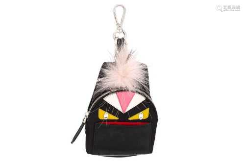 Fendi Black Bug Mini Backpack Bag Charm