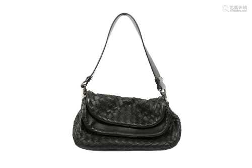 Bottega Veneta Black Intrecciato Small Shoulder Bag