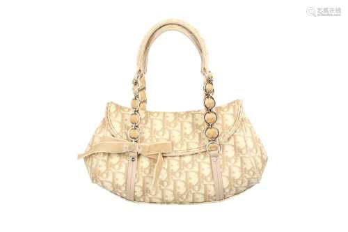 Christian Dior Beige Diorissimo Romantic Trotter Bag