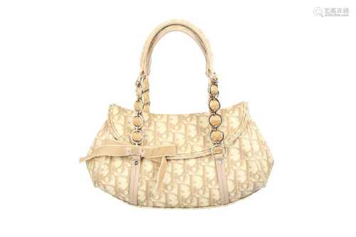 Christian Dior Beige Diorissimo Romantic Trotter Bag