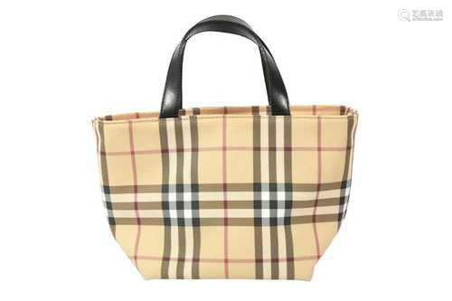 Burberry Beige Nova Check Small Tote