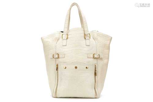 Yves Saint Laurent White Downtown Bag