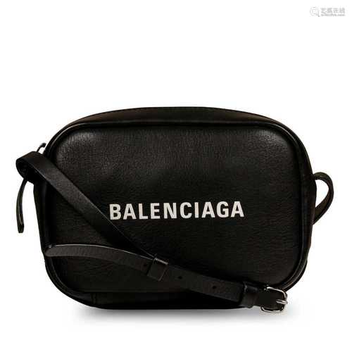 Balenciaga Black Everyday Logo Camera Bag