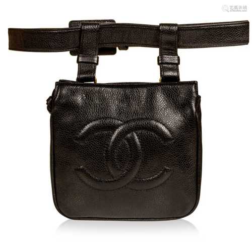 Chanel Black CC Logo Belt Bag