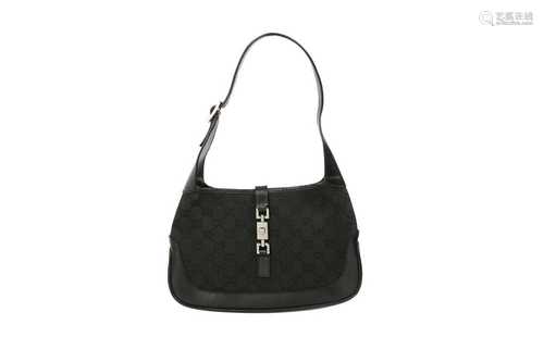 Gucci Black Monogram Jackie Bag