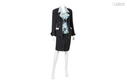 Chanel Black Three Piece Skirt Suit - Size 38 & 40
