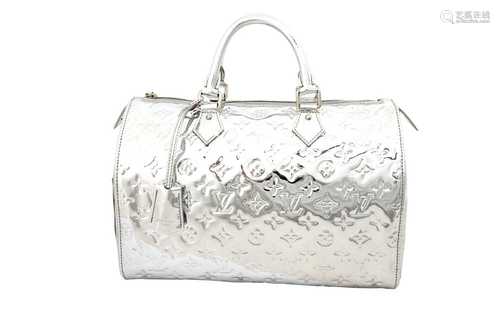 Louis Vuitton Silver Monogram Miroir Speedy 30