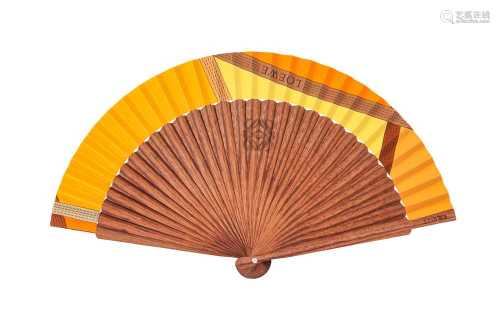 Loewe Orange Signature Wood Fan