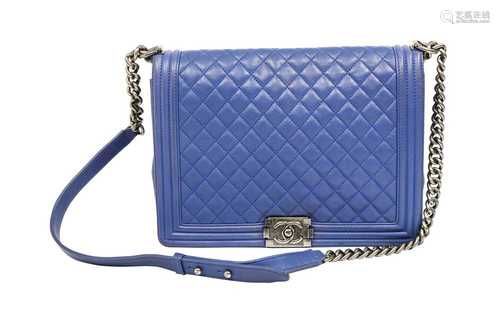 Chanel Blue Large Boy Bag