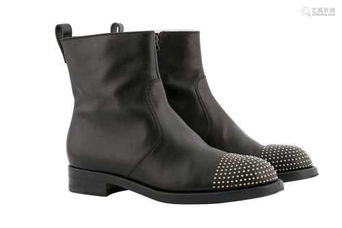 Gucci Black Stud Ankle Boots - Size 36