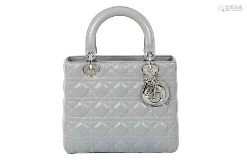 Christian Dior Grey Lady Dior Medium Bag