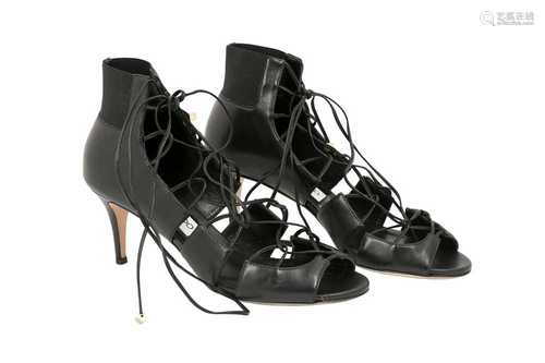 Jimmy Choo Black Myrtle 65 Sandal - Size 38