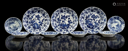 3 porcelain dishes and 6 dishes