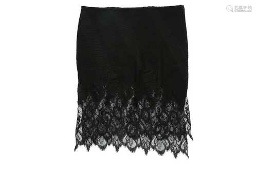 Valentino Black Plisse Pleated Cashmere Scarf