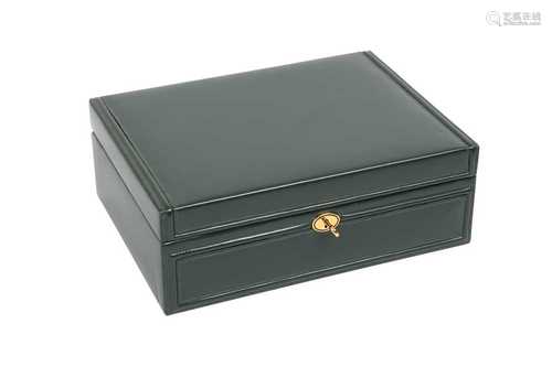 Asprey Green Leather Jewellery Case