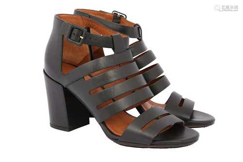 Givenchy Black Cut-Out Block Heel Sandal - Size 36.5