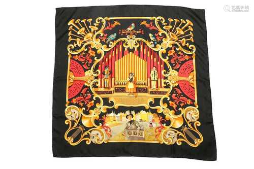 Hermes 'Orgauphone' Silk Scarf