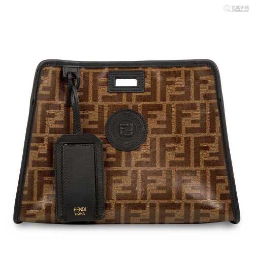 Fendi Tobacco Zucca Mini Peekaboo Defender Bag