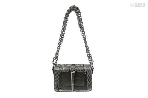 Tom Ford Grey Metallic Python Natalia Bag