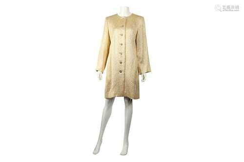 Yves Saint Laurent Gold Brocade Long Jacket