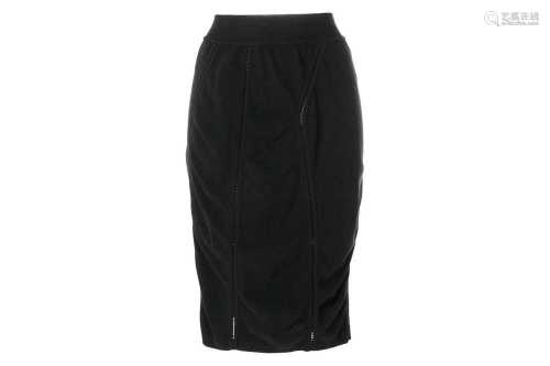 Alaia Black Knitted Stretch Midi Skirt