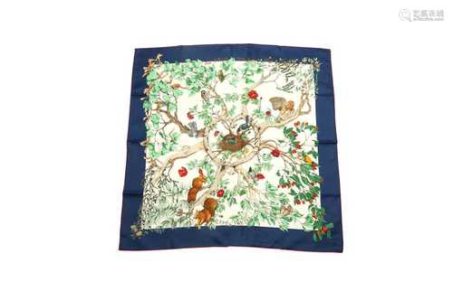 Hermes 'Au Coeur Des Bois' Silk Scarf