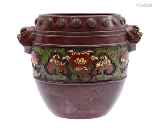 Asian bronze pot