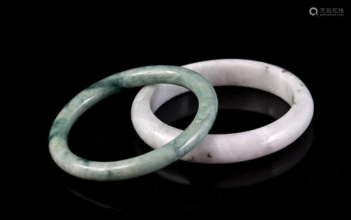 2 jade bracelets