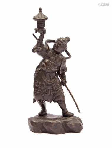 Bronze statue of an Oriental man