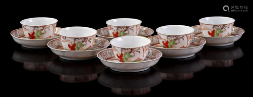 6 Chinese porcelain bowls and saucers