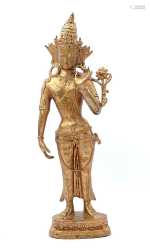 Asian bronze statue