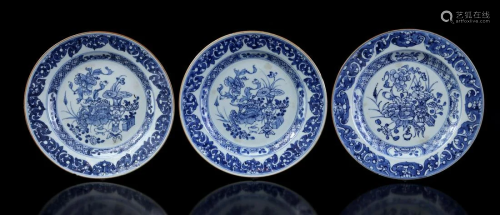 3 Chinese porcelain dishes