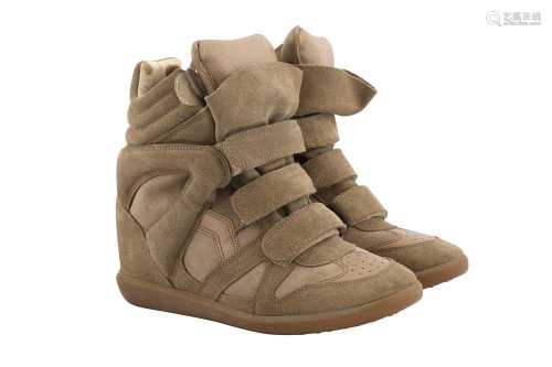 Isabel Marant Ecru Bekett Wedge Sneakers - Size 39