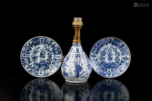 3x Wanli porcelain